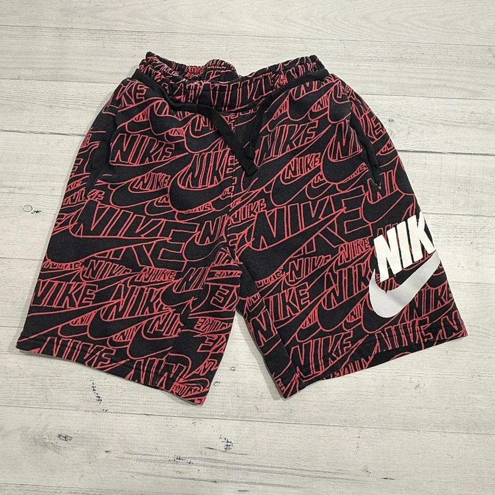 Nike boys short red and black Nike print youth small